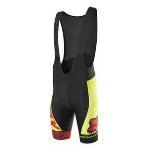 Fox Ascent Pro Bib Cycling Shorts Black Red Yellow XC Race Coll Men's Size Large